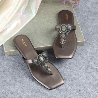 METRO Women Flats(Grey , 6)