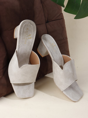 PLANET WALK Lightweight comfort extra-soft with trendy, premium stylish design Women Heels(Beige , 6)