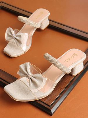Denill Women Heels(Gold , 5)