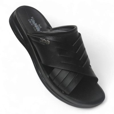 UNITEDS PU Men Sandals(Black , 5)