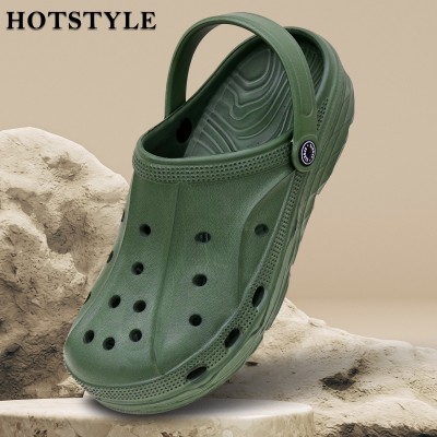 HOTSTYLE Men Clogs(Olive , 9)