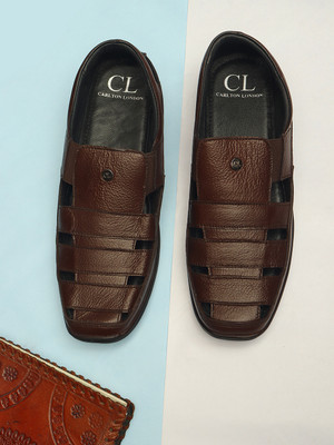 CARLTON LONDON Men Casual(Brown , 10)