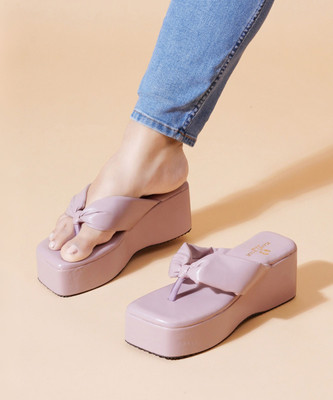 PLANET WALK Heels Sandals Lightweight, Breathable, Comfortable Everyday Cushioned Insole Women Heels(Purple , 8)