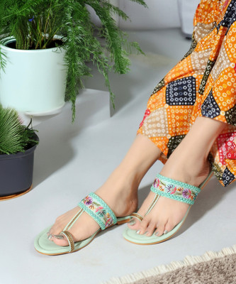 ANOUK Women Flats(Green , 3)