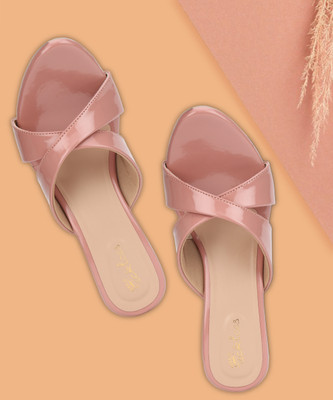 Picktoes PT-RJ601 Lightweight Comfort Summer Trendy Premium Stylish Party disigin Women Heels(Pink , 5)