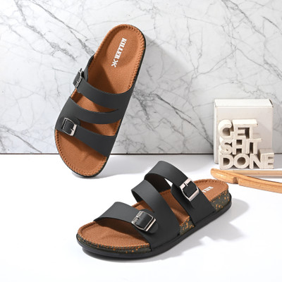 KILLER Men Sandals(Black , 8)