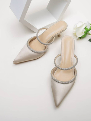 Purplehunt Women Heels(White , 8)