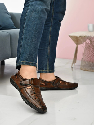 PROVOGUE Sandals | Comfortable & Durable Casual Footwear for Daily, Office & Party Wear Men Sandals(Brown , 10)