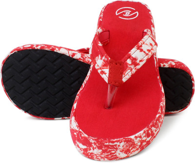 BFOOT Women Flip Flops(Red , 6)
