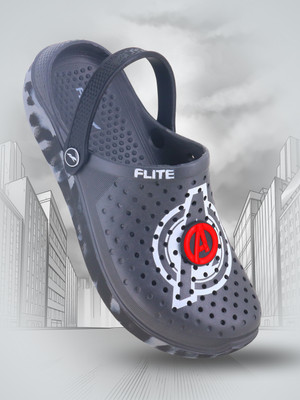 FLITE Men Clogs(Grey, Grey , 7)