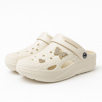SOUL STEPS Women Clogs(Beige , 8)