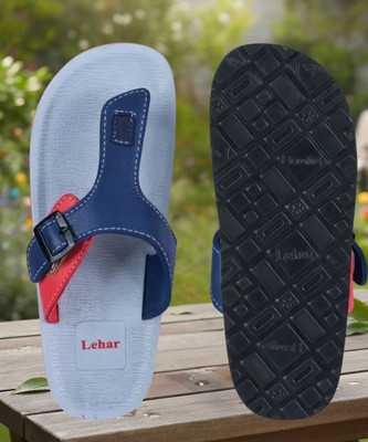 Lehar Soft and Comfortable Orthopedic Pain Relief Men Sandals(Blue, Red , 10)