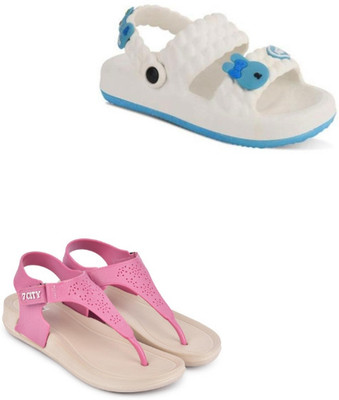 strivox Women Flats(Pink, White , 8)