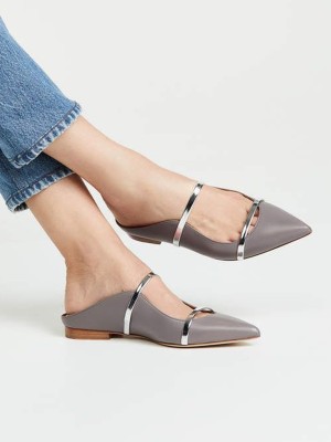 SHOETOPIA Women Grey Flats