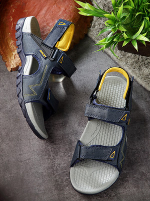 asian Men Sports Sandals(Navy, Blue , 6)