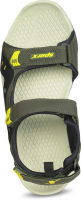 Sparx SS 485 Men Sandals(Yellow, Olive , 7)