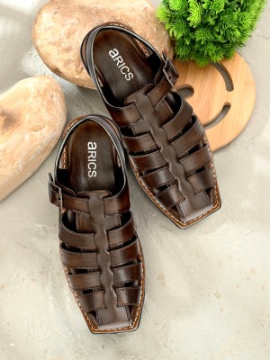 aRICS Men Sandals(Brown , 6)