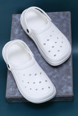 Footox Sandals | Clogs | Ortho | Acupressure Men Clogs(White , 6)