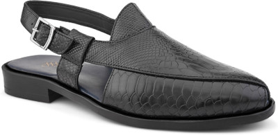 House of Pataudi Men Sandals(Black , 9)