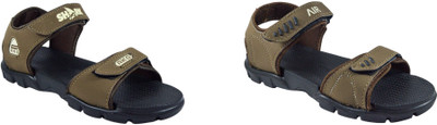 Classica Men Sandals(Brown, Brown , 10)