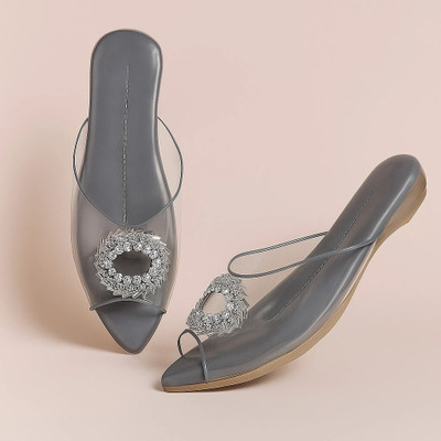 Pulkit enterprises Women Flats(Grey , 3)