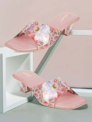 METRO Women Heels(Pink , 4)