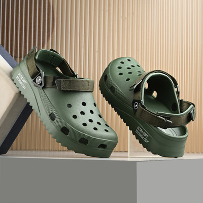 Footup Super Soft|Orthopedic|Comfortable|Lightweight|Diabetic Men Clogs(Olive , 9)