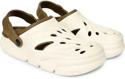 SUKUN Men Sandals(White, Brown , 7)