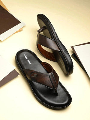 PROVOGUE Slippers | Stylish Comfortable Chappal | Daily Casual And Ethnic Wear Sandals | Men Sandals(Brown , 8)