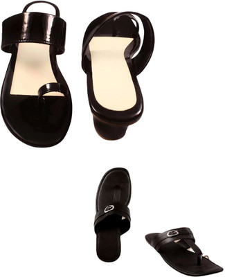 Goraiya Women Heels(Black, Black , 8)