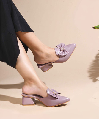 Froh Feet Women Heels(Purple , 8)