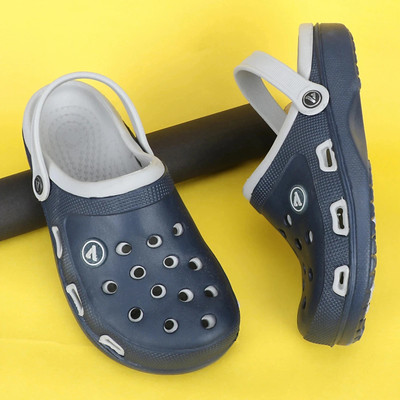 Aqualite Men Clogs(Navy, Grey , 8)