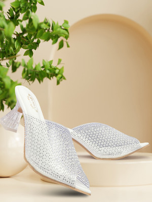 Denill Women Heels(White , 8)