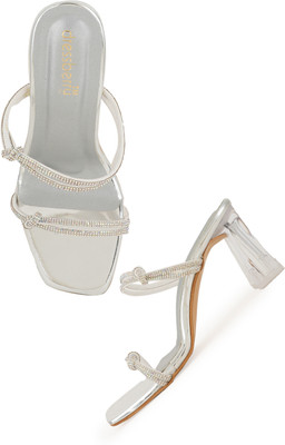 Dressberry Women Heels(Silver , 3)