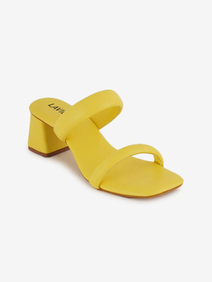 LAVIE Women Heels(Yellow , 8)