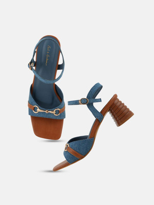 Mast & Harbour Women Heels(Blue , 3)