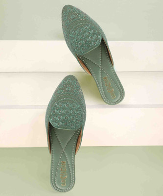 Bambam Women Flats(Green , 7)