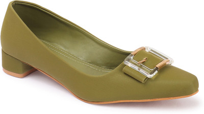 LAVIE Women Heels(Olive , 5)