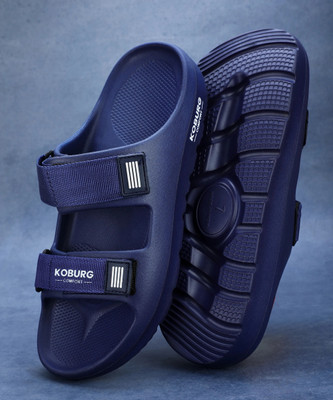 Koburg Nexa Men's Sandals| Comfortable | Extra Soft Slide| Lightweight |EVA Sole KF-464 Men Sandals(Navy, Blue , 9)
