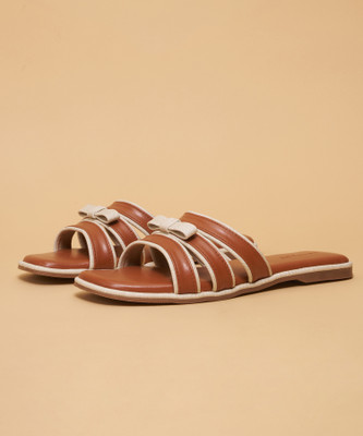 ERIDANI Women Flats(Tan , 6)