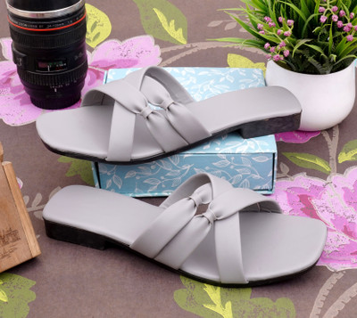 Clorigs Women Flats(Grey , 5)