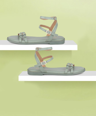 Inc.5 Women Flats(Green , 6)