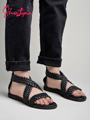 SHOETOPIA Girls Sling Back Flats(Black , 9-10 Year)