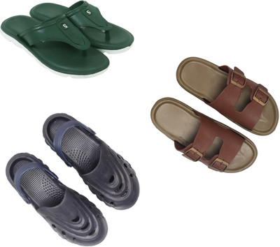 Vomoya Men Sandals(Green, Tan, Blue , 9)