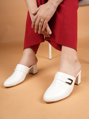 CHEMISTRY Women Heels(White , 8)