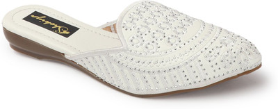SHOKIYA Women Flats(White , 6)