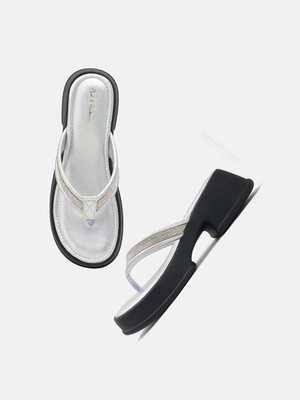 Mast & Harbour Women Heels(Silver , 7)