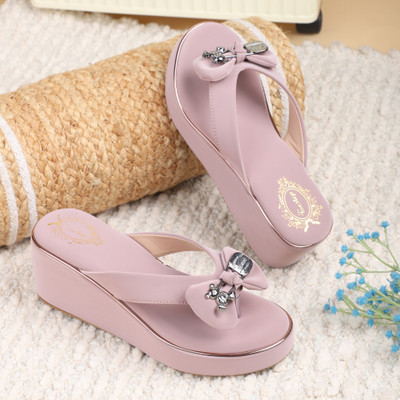 HEELHAVEN Women Wedges(Pink , 8)
