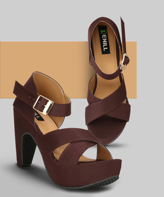 Denill Women Heels(Brown , 8)