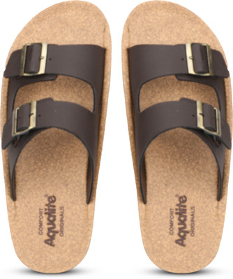 Aqualite Men Flats(Beige, Brown , 9)